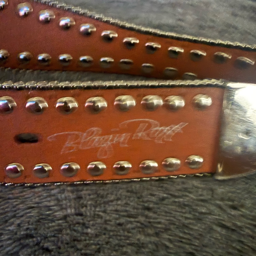 Blazin Roxx Brown and Silver Studded Belt - Picture 5 of 8